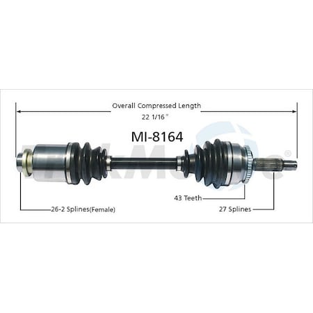 Surtrack Axle Cv Axle Shaft, Mi-8164 MI-8164